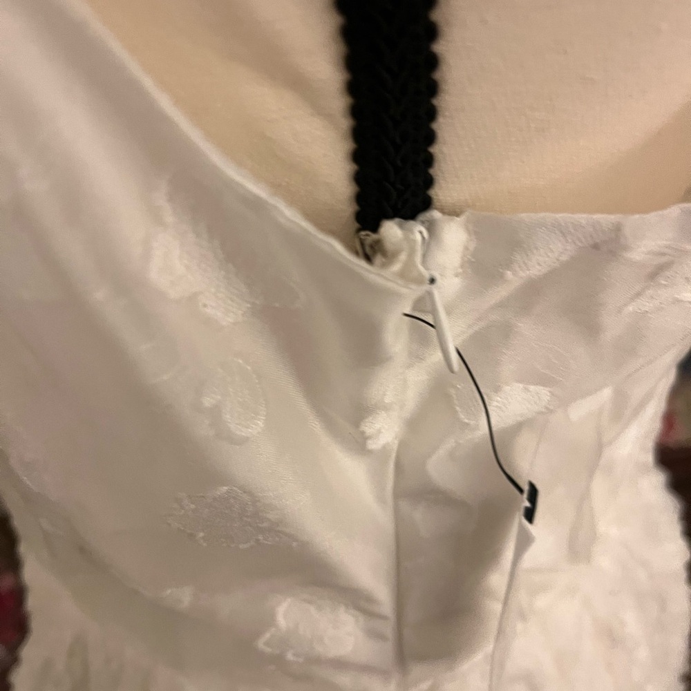 Lulu's White Square-Neck Textured Floral Mini Dress - Picture 9 of 9